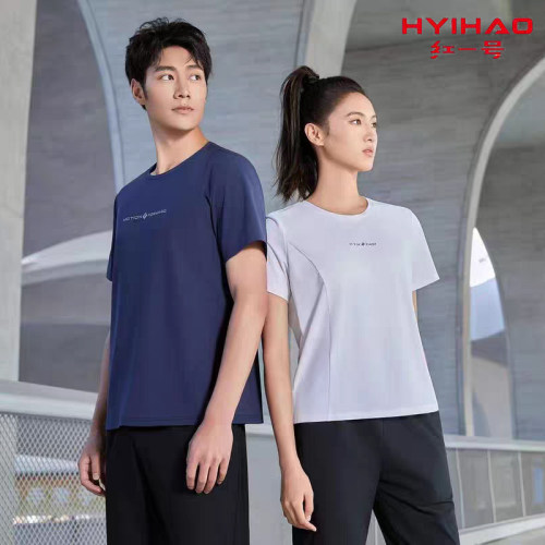 红一号速干T恤圆领短袖运动休闲针织健身跑步上衣女62057男62058