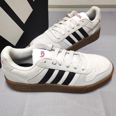 adidasneoD-PAD舒适百搭休闲小锯齿低帮板鞋男女同款灰色 jp8232