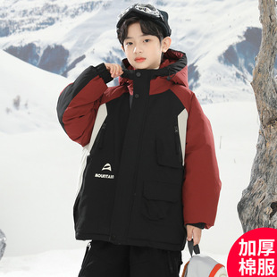 大童男装一米二三四五六年级七八九十岁小孩上棉衣服袄冬少年外套