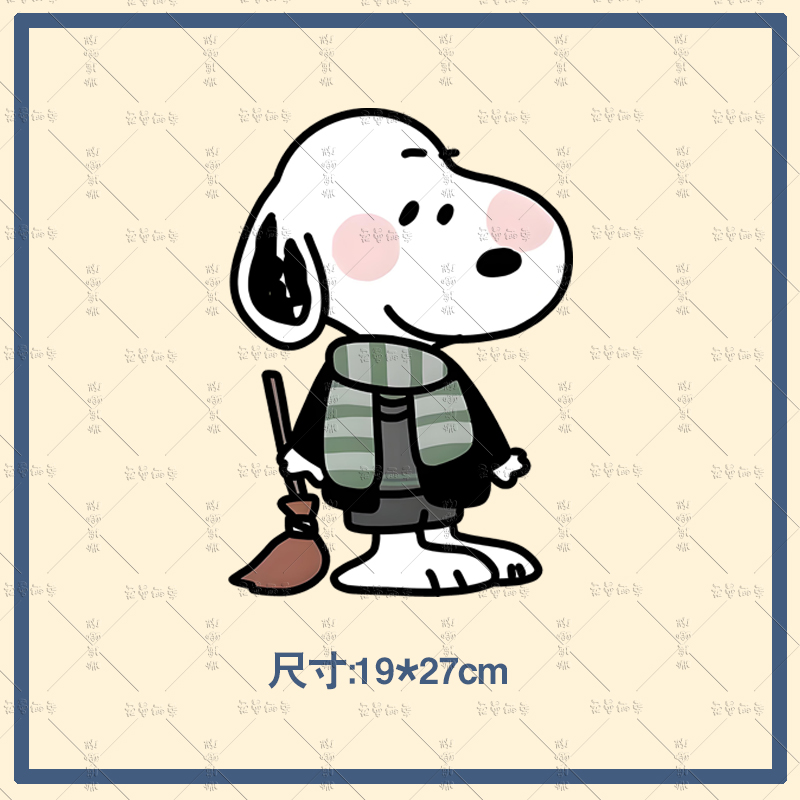 新款SONNPY史努比动漫卡通烫画潮牌热转印熨烫贴纸图案可水洗logo