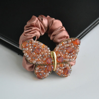 CHRIST克丽斯汀正品发饰仿水晶晶石串珠蝴蝶发圈发绳马尾盘发