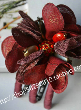 纯手工布艺经典款三齿抓夹盘发扎半头CHRIST正品发饰