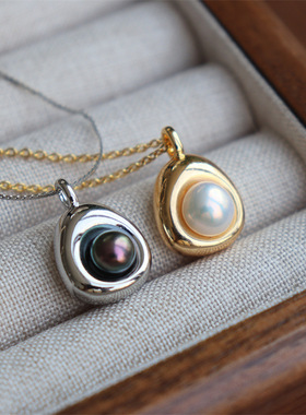 设计水滴925真金珍珠无品牌