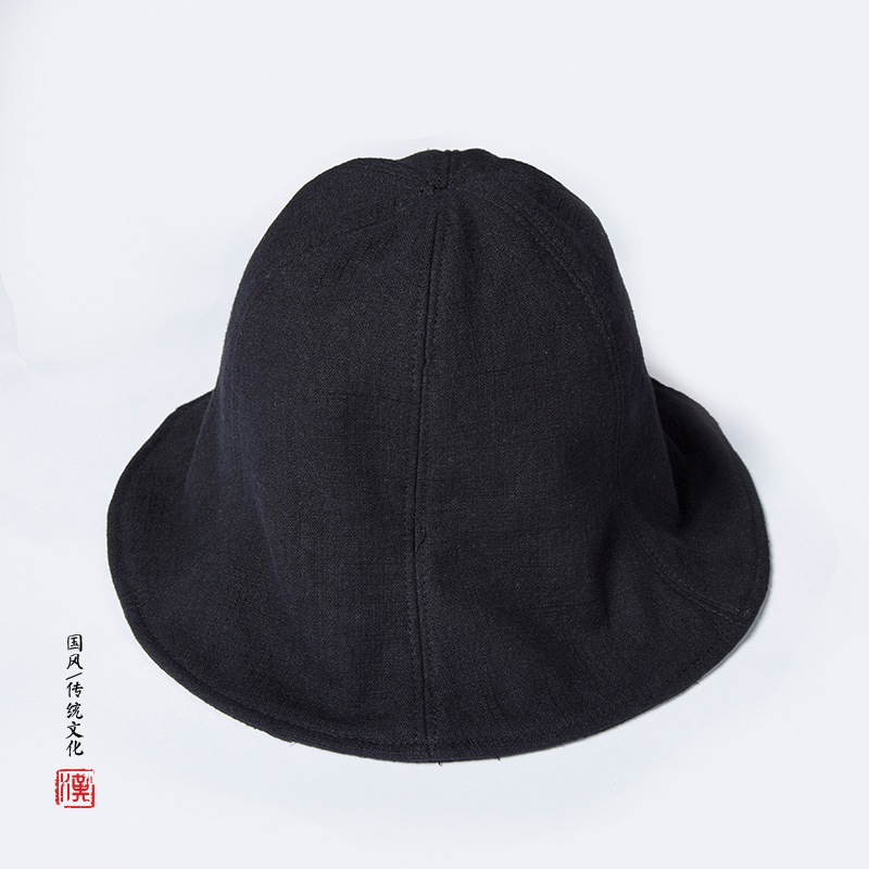 风新款男士亚麻文艺加绒渔夫帽M3P35，帽子，钱塘802