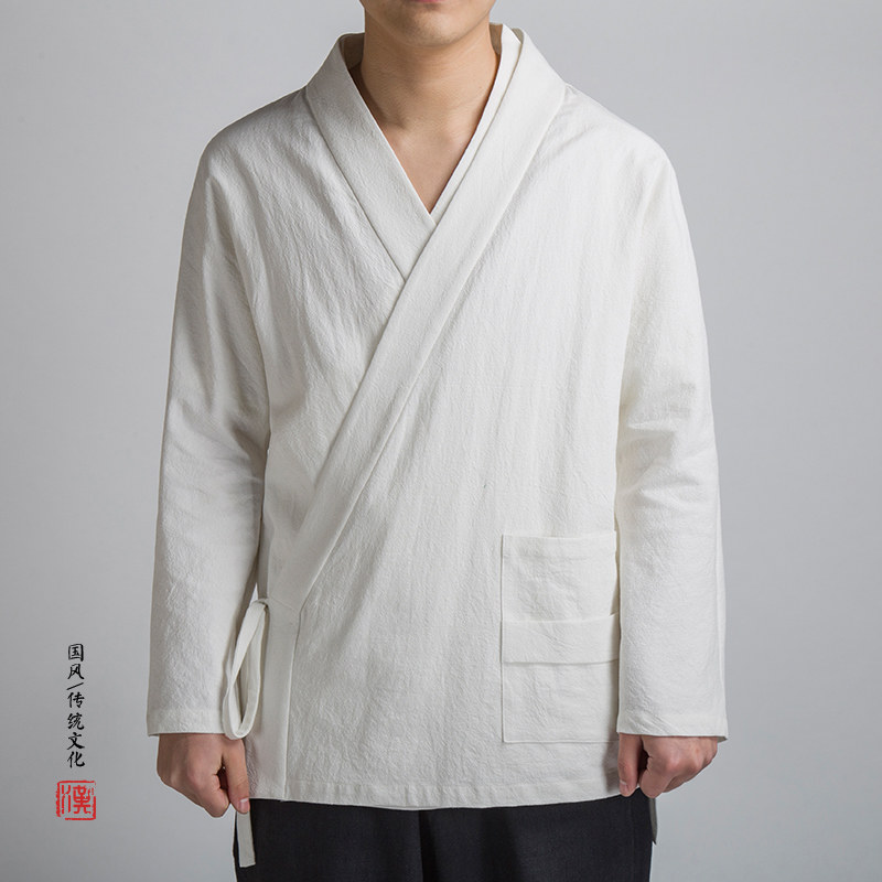 风男装亚麻汉服外套C219P70,男装民族服装,钱塘802