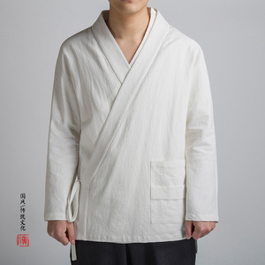 风男装亚麻汉服外套C219P70图片