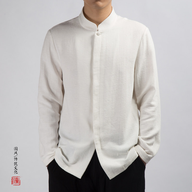2025秋冬新款风男装棉麻男士长袖衬衫C232P85,男装衬衫,钱塘802