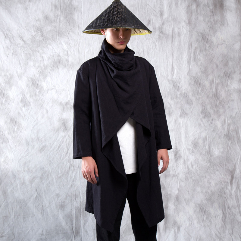 秋冬新款风男装亚麻男士风衣F23P98,男装风衣,钱塘802