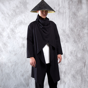 秋冬新款风男装亚麻男士风衣F23P98图片