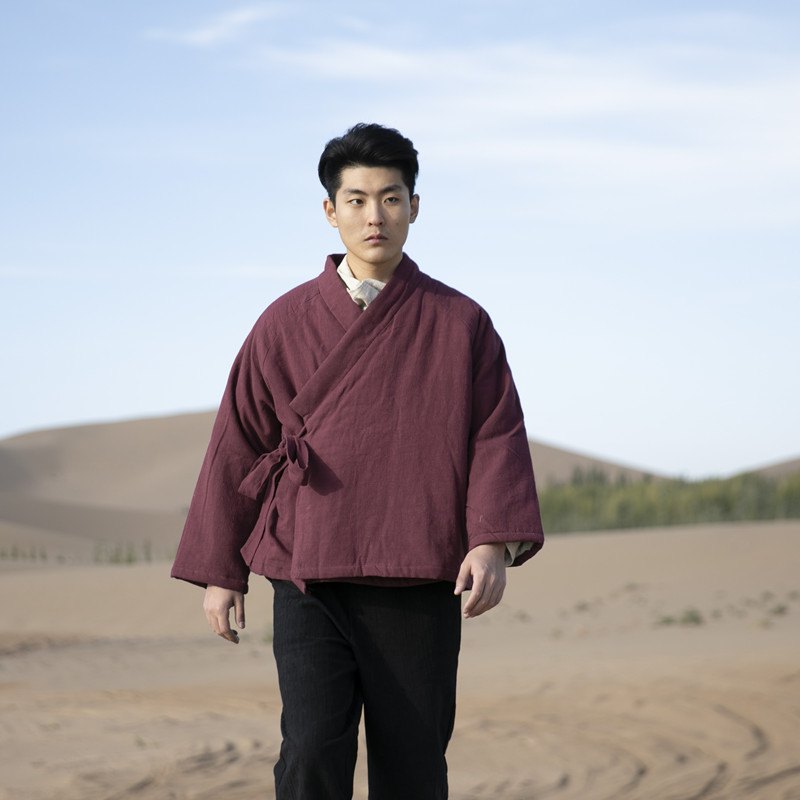 风男装棉麻汉服棉衣外套M10P135,男装棉衣,钱塘802