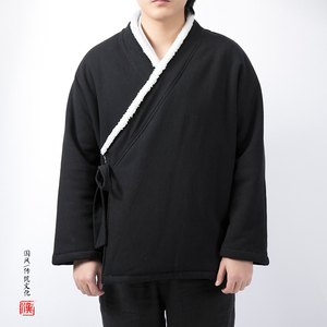 风男装棉麻加绒加厚唐装汉服H50P100图片