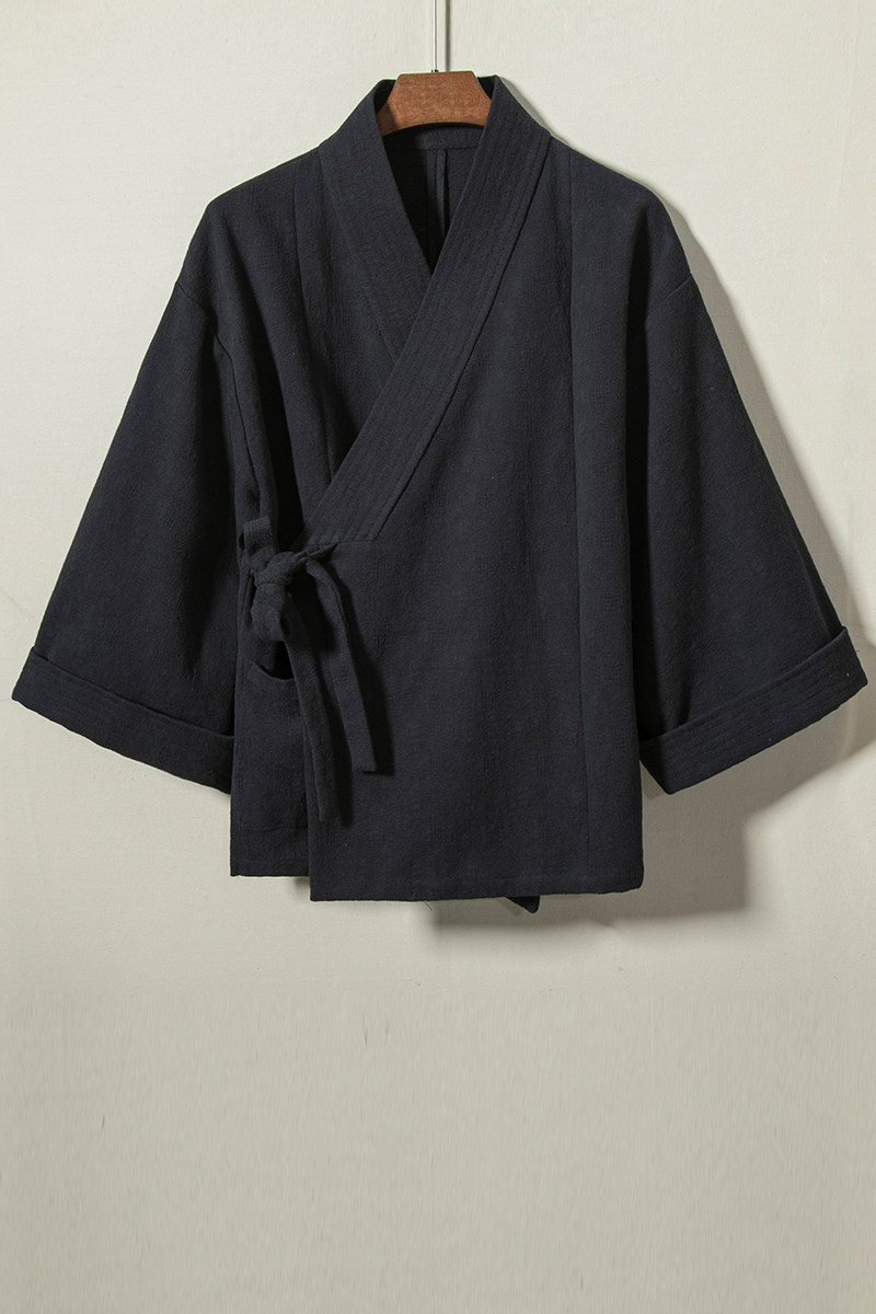 2022风男装棉麻男士改良汉服外套H15AP120,男装民族服装,钱塘802
