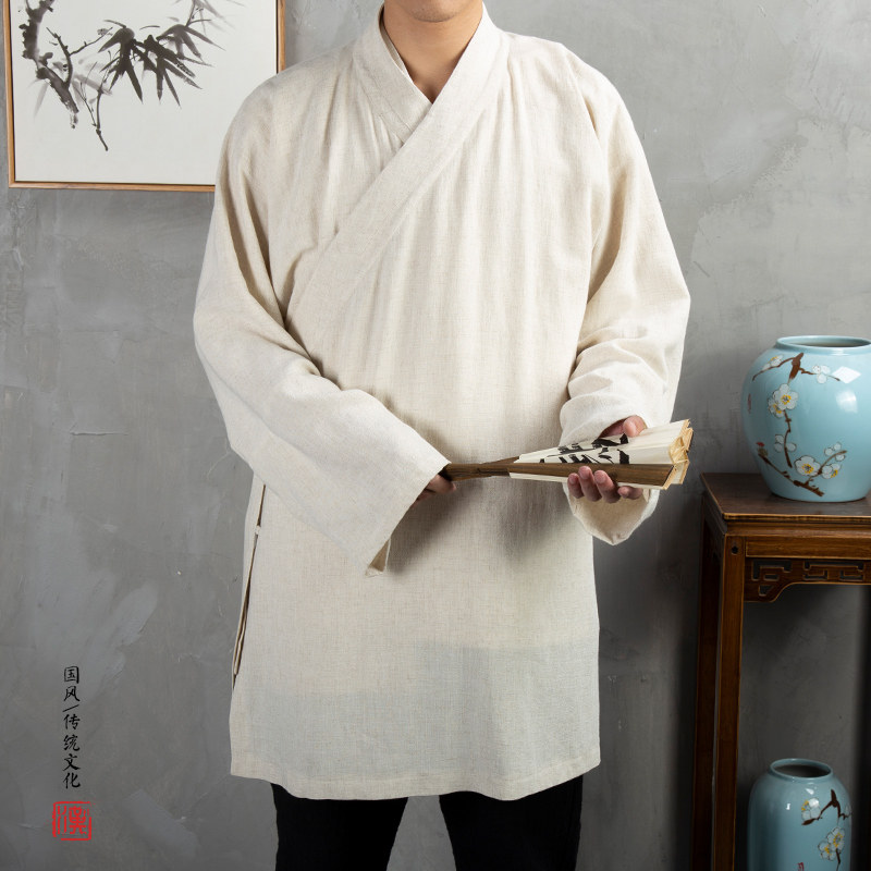 2025秋冬新款风男装棉麻男士中长款外套F105P95,女装短外套,钱塘802