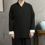秋装新款男装棉麻男士改良汉服外套H07P85，男装民族服装，钱塘802