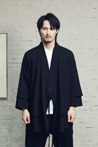 风男装改良男士假两件汉服外套H22P85图片