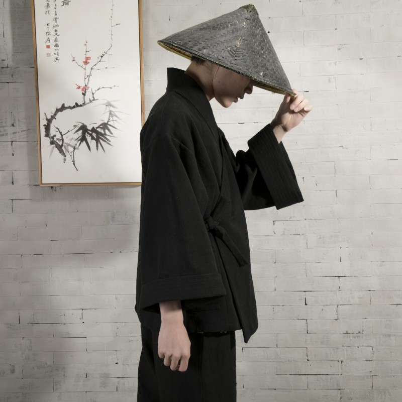 2025秋冬新款风汉服男士禅修外套H15AP120,男装民族服装,钱塘802