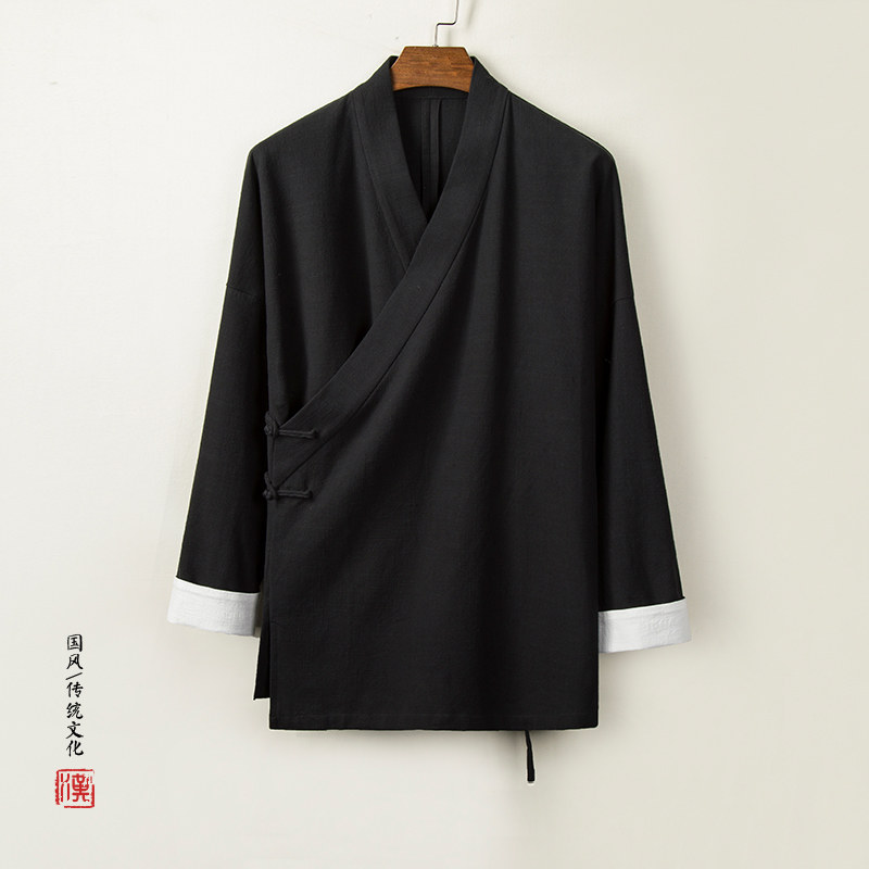 风男装秋冬男士盘扣汉服男士外套H07P85图片