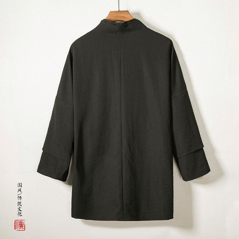 2025秋冬新款风男士改良汉服H22P85,男装民族服装,钱塘802