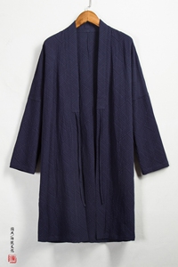 风男装中长款汉服复古外套w69p95图片