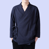 春夏新款男装亚麻男士汉服C81P75，男装民族服装，钱塘802