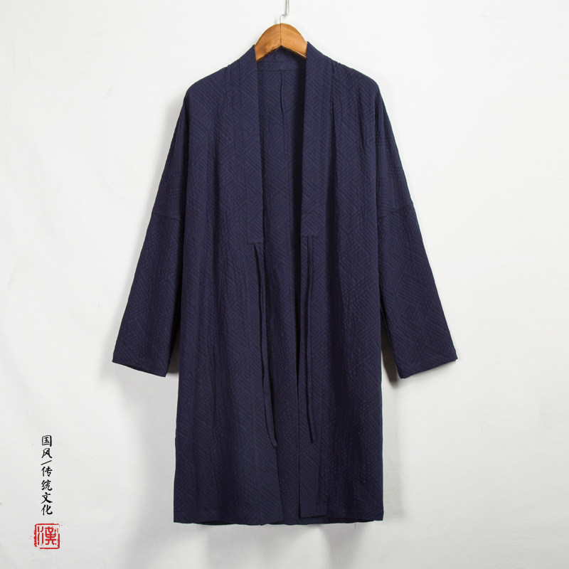 风男装中长款汉服复古外套w69p95,男装民族服装,钱塘802