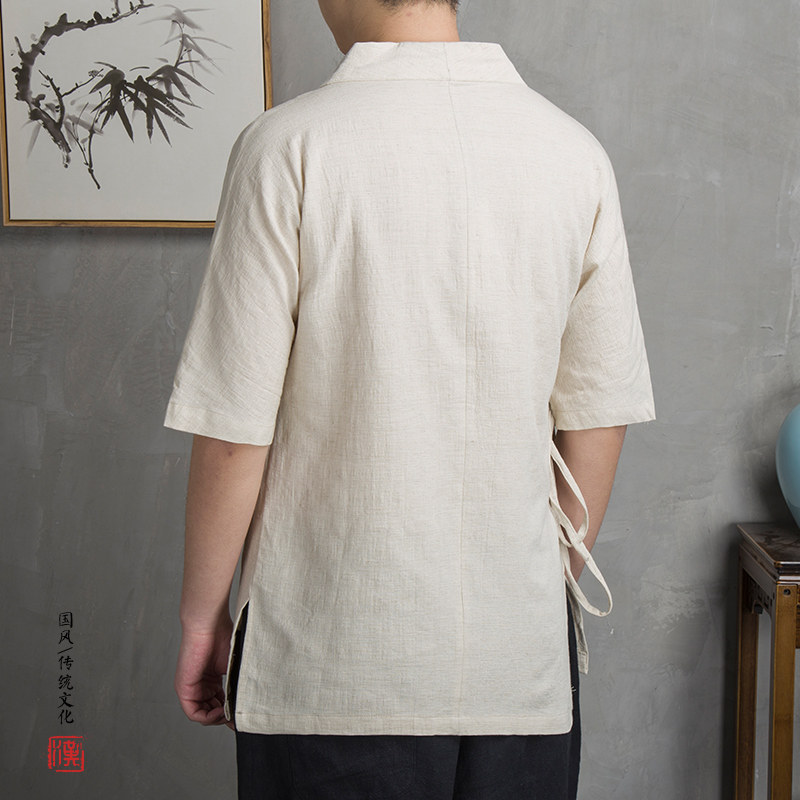 风男装汉服短袖外套C95P65,男装T恤,钱塘802