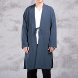 春装新款风男装汉服棉麻外套W69P95，男装民族服装，钱塘802