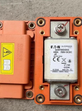 EATON BUSSMANN SAM700D400A熔断器底座 400A 700V DC，带底