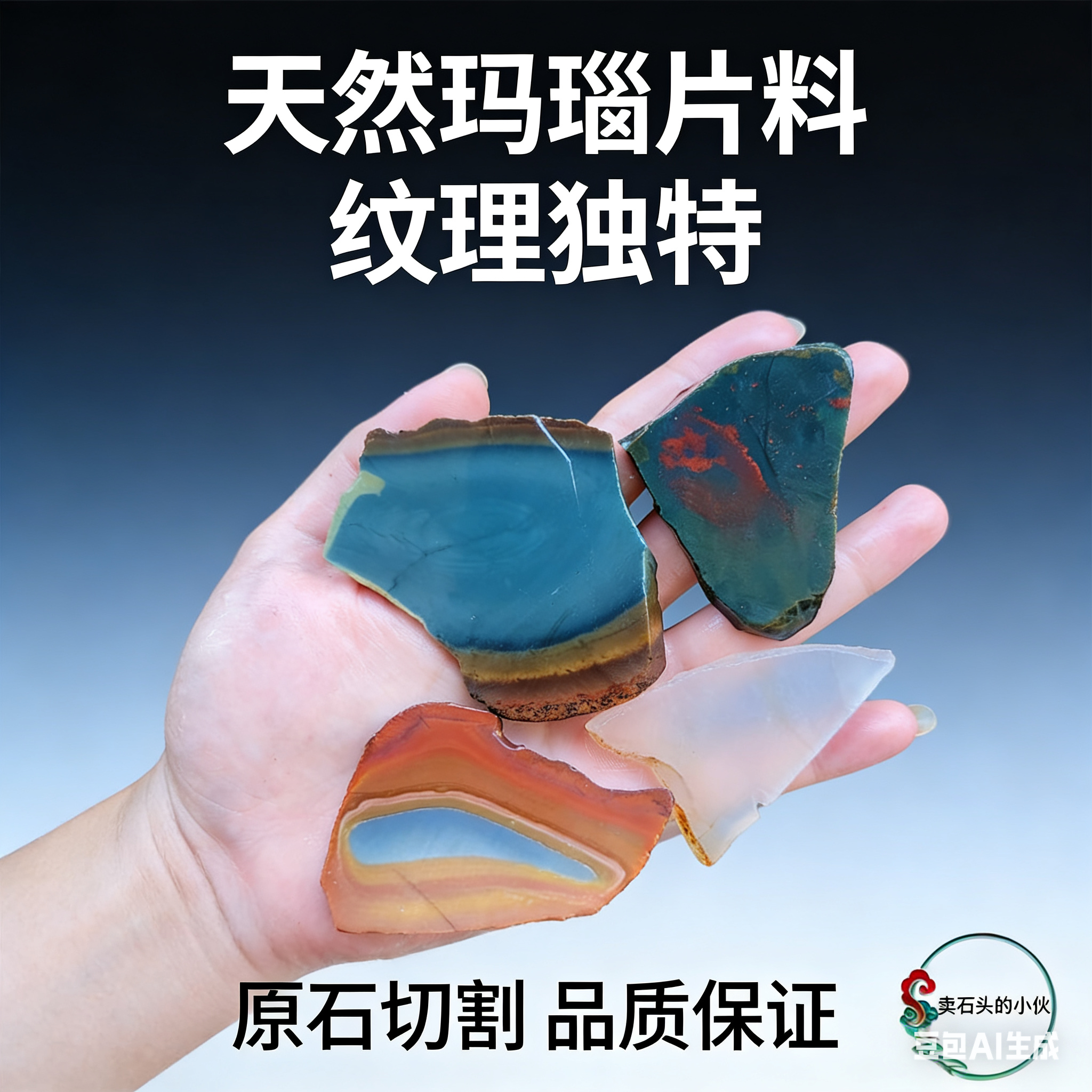 天然玛瑙玉石切片半成品毛料雕刻吊坠戒面无事牌风景杯垫玉髓原石