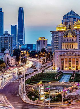 天津海河天津之眼五大院城市建筑海报制作客厅装饰贴画挂画B8531