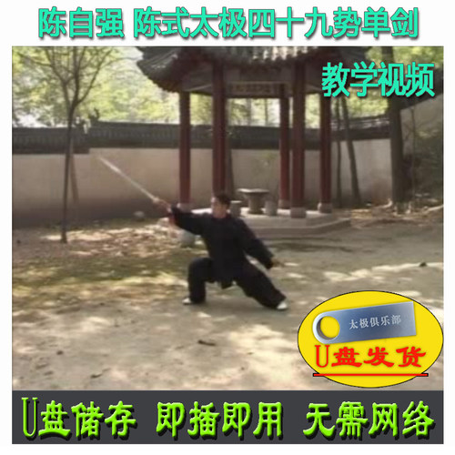 陈自强 陈式太极剑49势单剑U盘视频 陈氏四十九式剑分解讲解教学