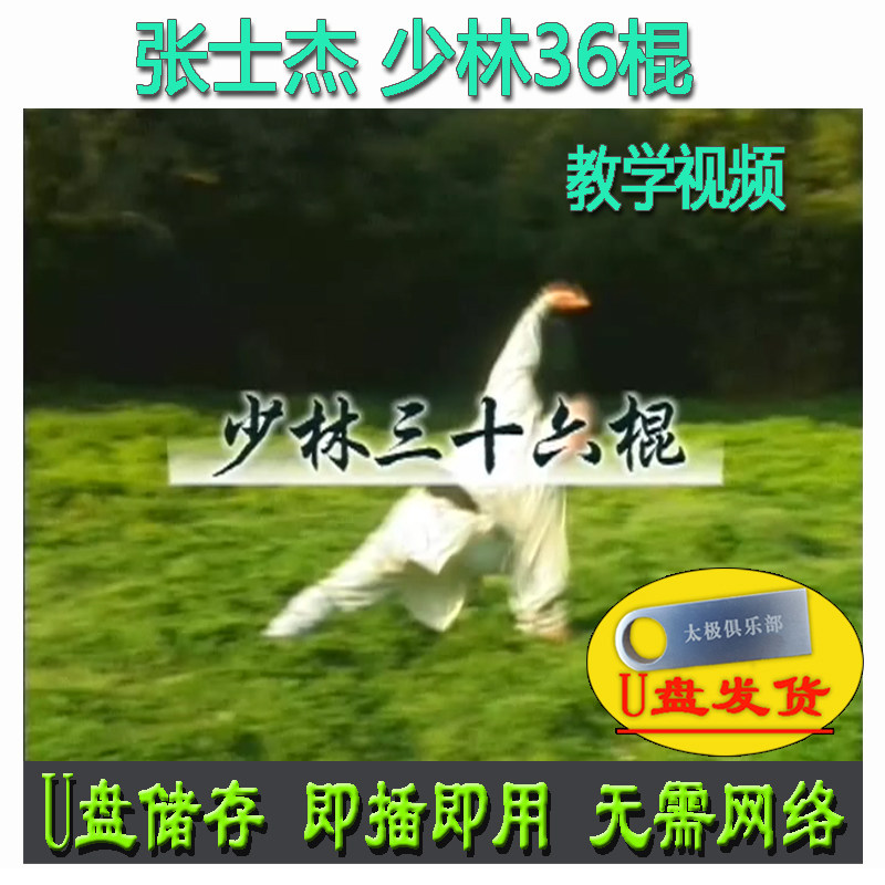 张士杰 少林36棍u盘视频 三十六式分解讲解棍术教学武术