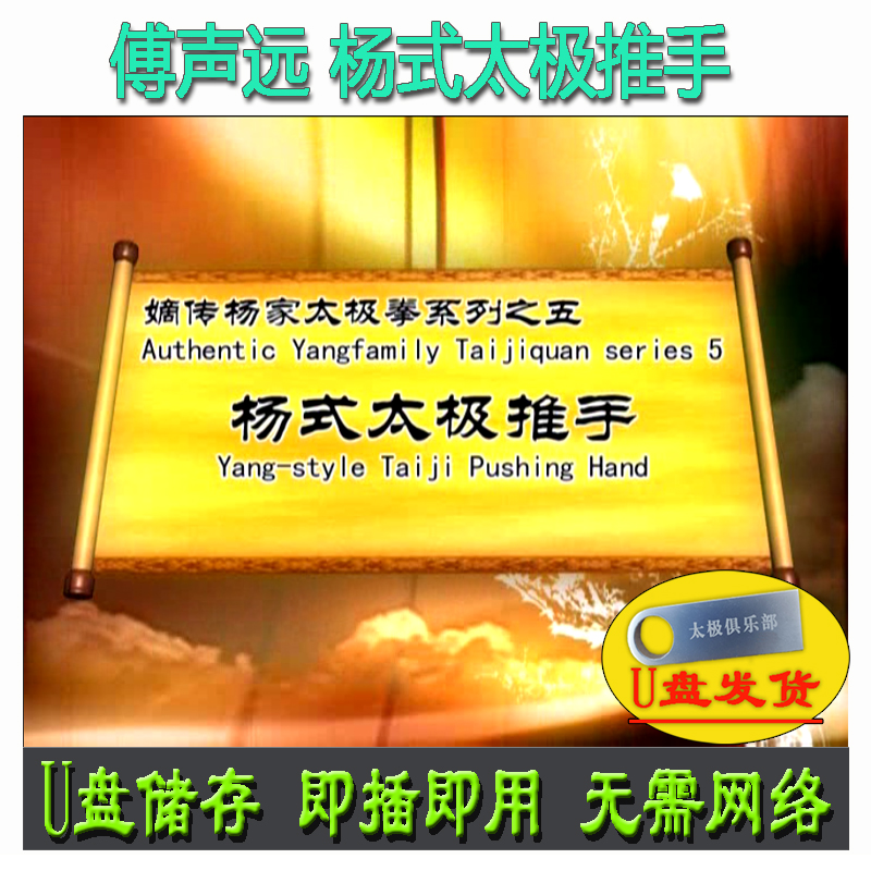傅声远 杨式太极推手 U盘视频 嫡传杨家太极拳系列教学 傅清泉