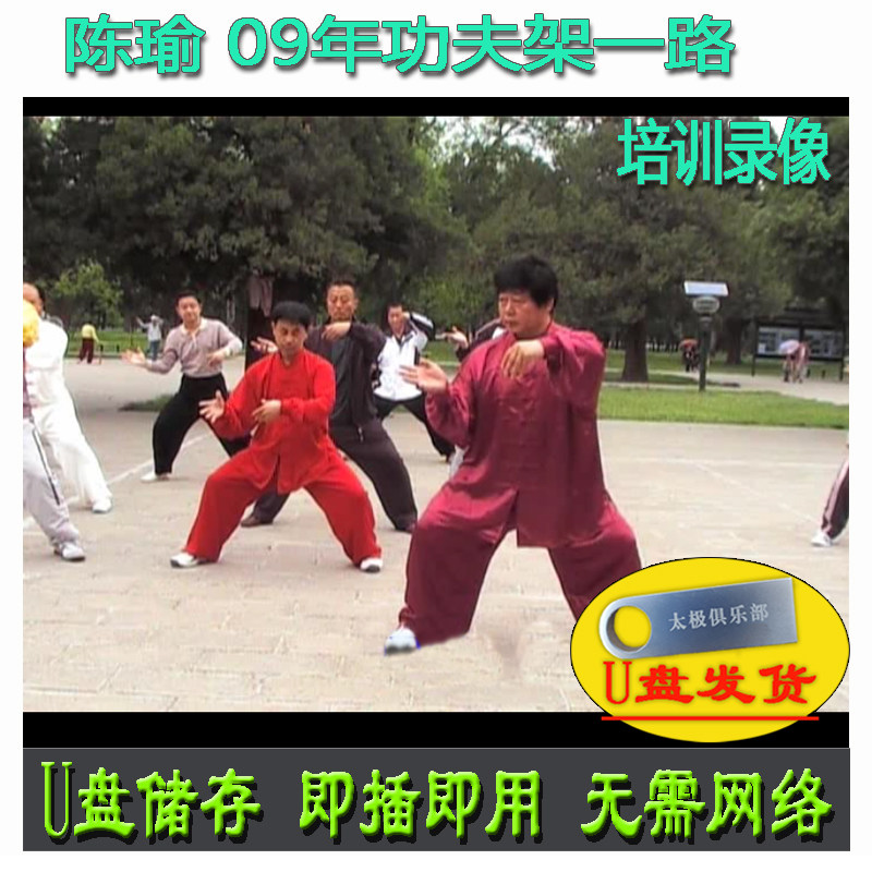 陈瑜09年功夫架一路教学实况U盘视频 陈式太极拳(陈氏新架83式)