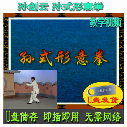 孙剑云 孙式形意拳U盘视频 张振华演示孙氏讲解教学五行拳连环掌
