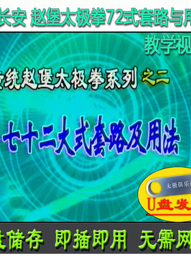 王长安 传统赵堡太极拳72大式套路及技击用法U盘视频七十二势教学