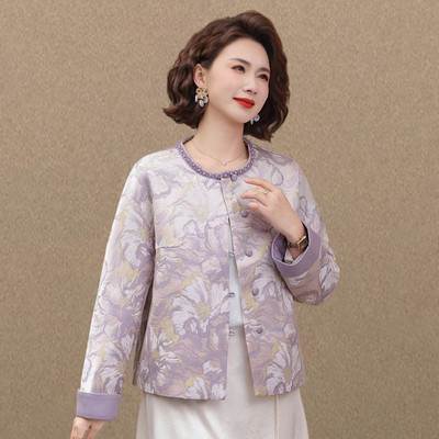 新中式2026春季新款中年妈妈春秋装国风外套气质中老年洋气上衣女