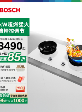 博世官方嵌入式天鹅白燃气灶厨房家用双灶天然气926