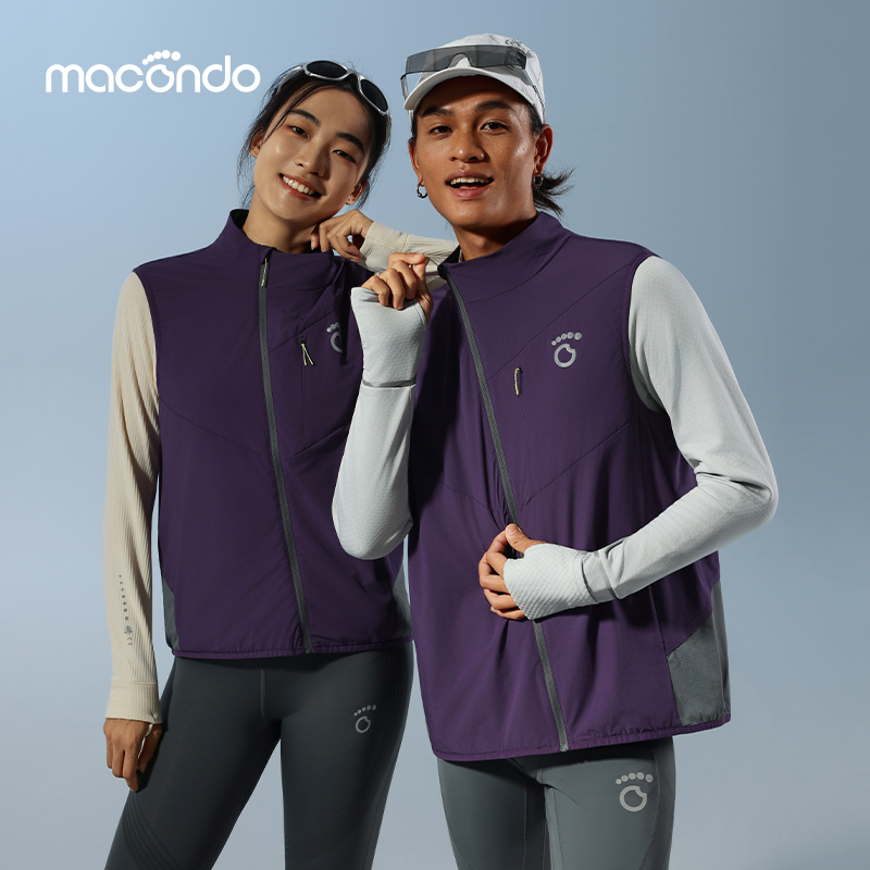 马孔多跑步轻量运动马甲胶囊锁温吸湿排汗S码约180g轻量舒适马甲