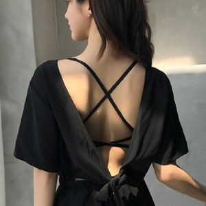 维多利亚美背内衣女小胸聚拢薄款吊带爆款性感露背前扣文胸套装