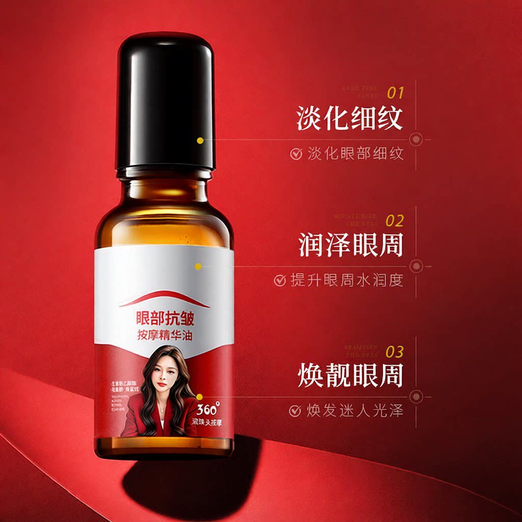 度美博士眼部抗皱按摩精华油眼霜紧致淡化细纹黑眼圈眼袋精华液