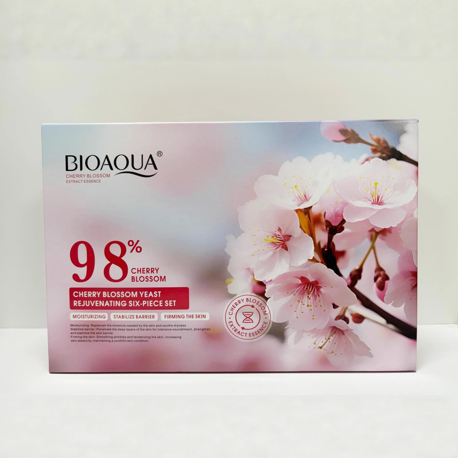 跨境樱花酵母焕颜六件套 补水保湿水乳套装外贸护肤品