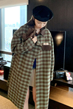 新品现货主推秋冬贴标格子毛呢外套2C032865P165K248，女装毛呢外套，2C032