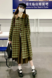主推冬季加厚夹棉木耳边格子毛呢2C032863P165K248，女装毛呢外套，2C032