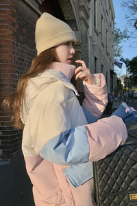 现货  主推 冬季加厚三色拼接棉衣2C032 701 P165 K248图片