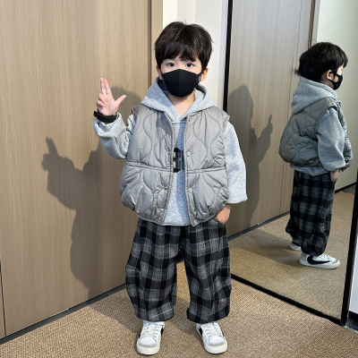 男童秋冬卫衣套装休闲运动三件套