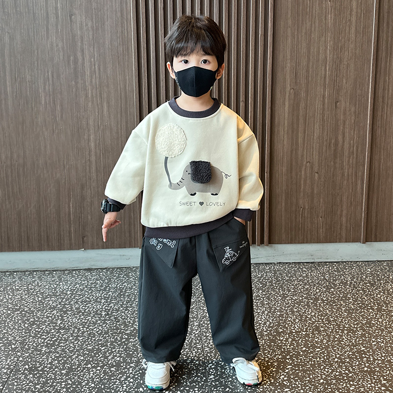 儿童秋装男童潮流卫衣套装