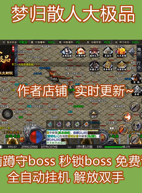 梦归散人大极 品脚本辅助梦归散人传奇脚本辅助全自动挂机辅助