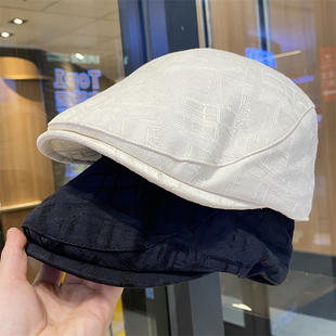 新款 复古文艺贝雷帽休闲百搭显脸小画家帽 简约百搭前进帽女春夏季