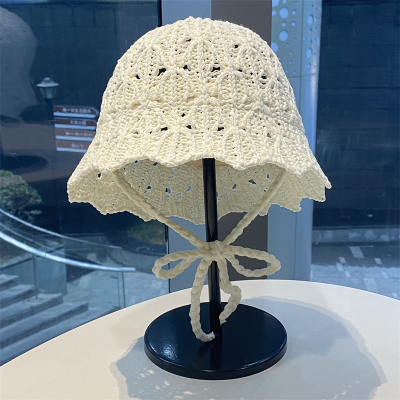 手工编织镂空渔夫帽子女春夏季潮